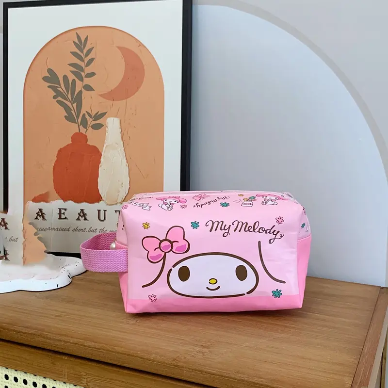 Sanrio Cute Cartoon Large Capacity Makeup Bag Small Outdoor Waterproof Portable Handheld Travel Storage Bag
