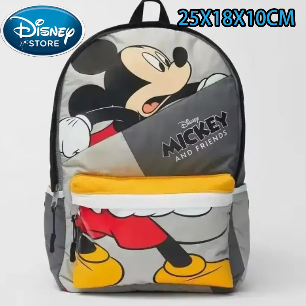 Disney Cartoon Backpack Women's Mickey Mouse Donald Duck Pattern Student School Bag Large Capacity Backpack Girls Shoulder Bag