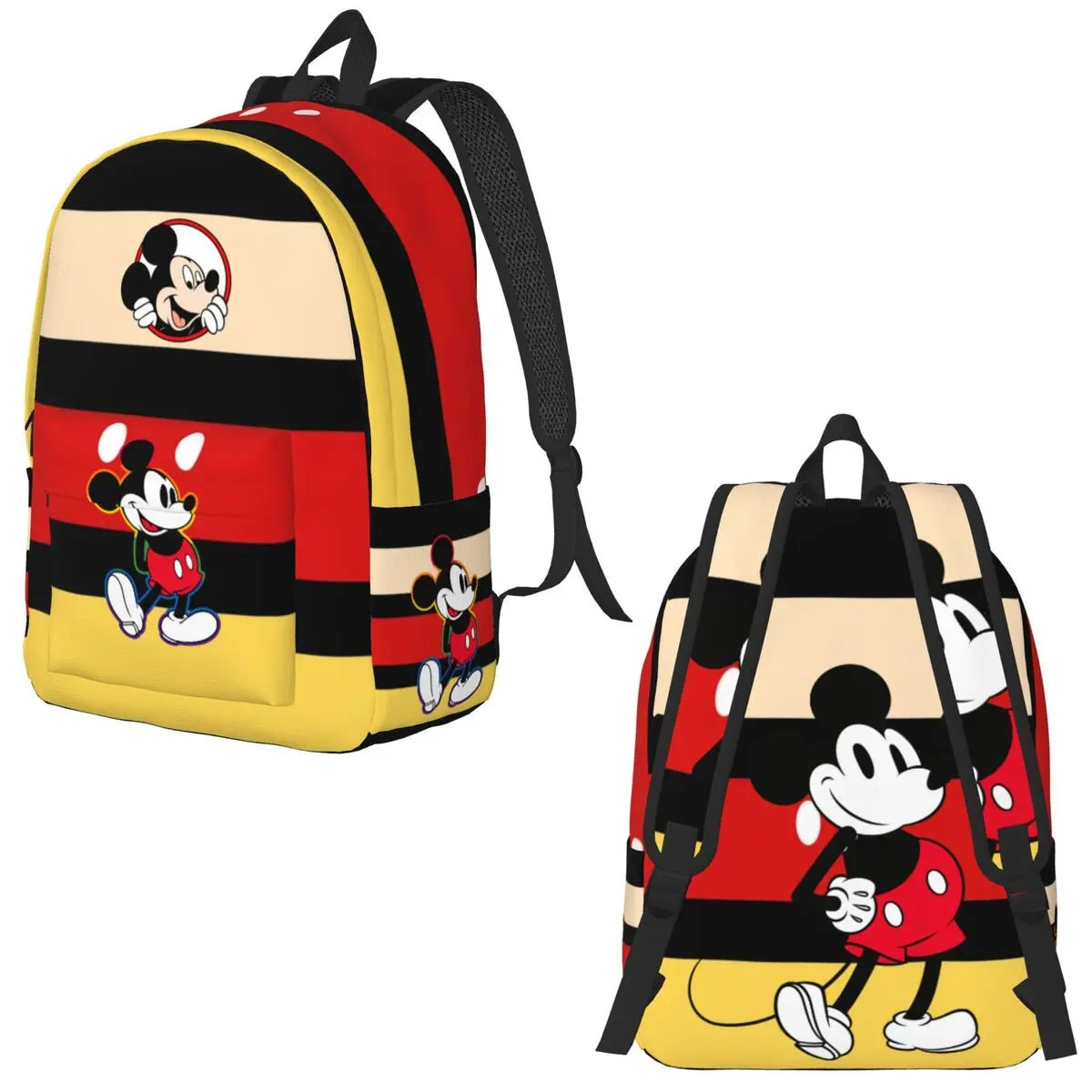 Cute Mouse Mickey Backpack for Kindergarten Primary School Student Book Bags Boy Girl Kids Daypack Mickey Merch Gifts