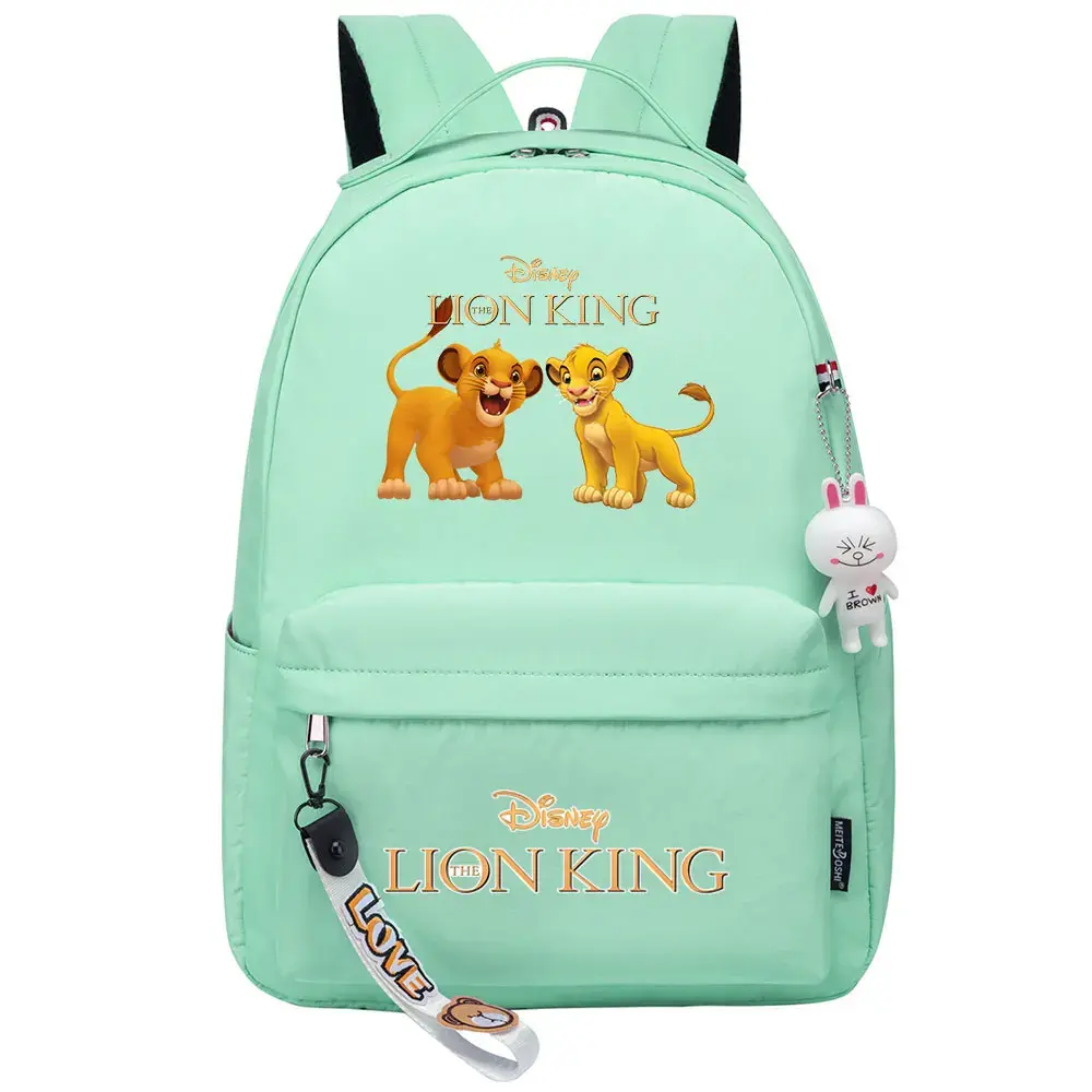 Kawaii Boys Girls Kids School Book Bags Women Bagpack The Lion King Prints Teenagers Canvas Laptop Travel Backpack