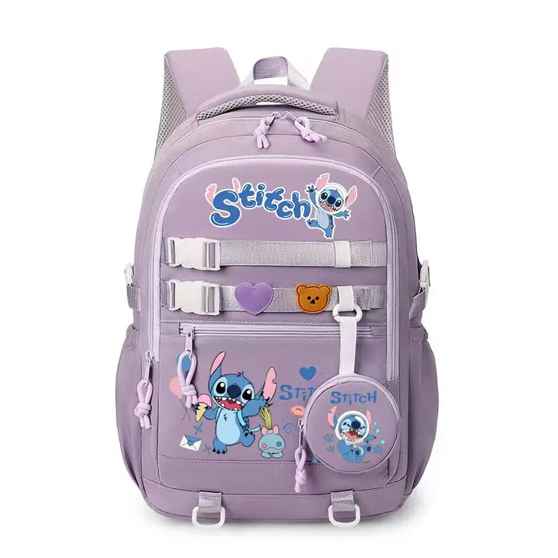 Disney Stitch Backpack Children Lovely Schoolbag  Student Multifunctional Kawaii Backpacks Large Capacity Waterproof Backpack