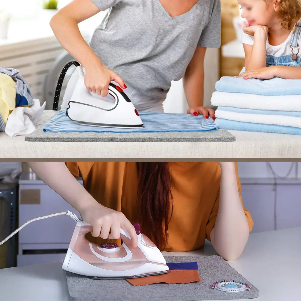 Wool Pressing Mat for Quilting Ironing Pad High Temperature Ironing Board Felt Press Mat for Home Sewing Quilting Supplies