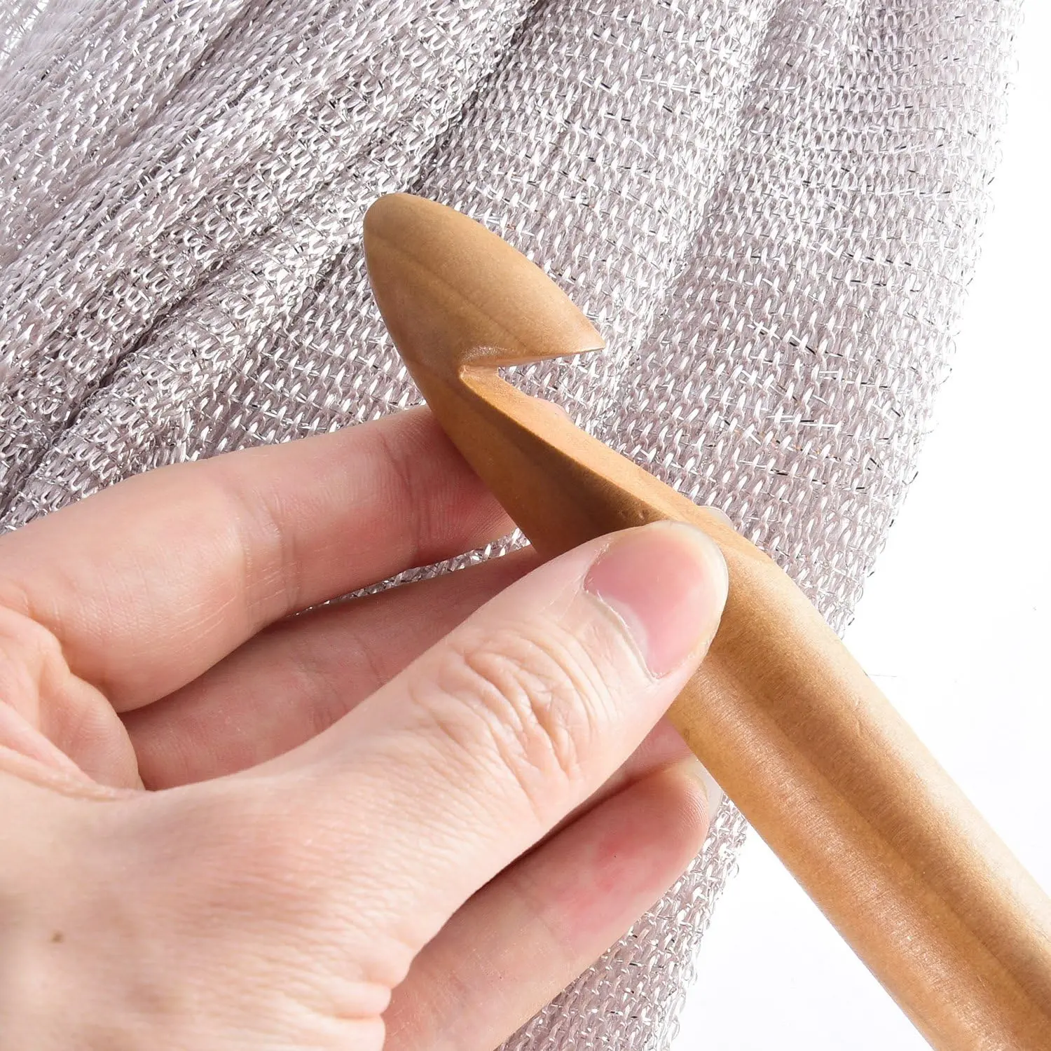 3 PCS Giant Crochet Hooks Set - 15mm(P/Q) 20mm(S) 25mm(U) Bamboo Yarn Hooks with Portable Case - Perfect for Big Loop Yarn