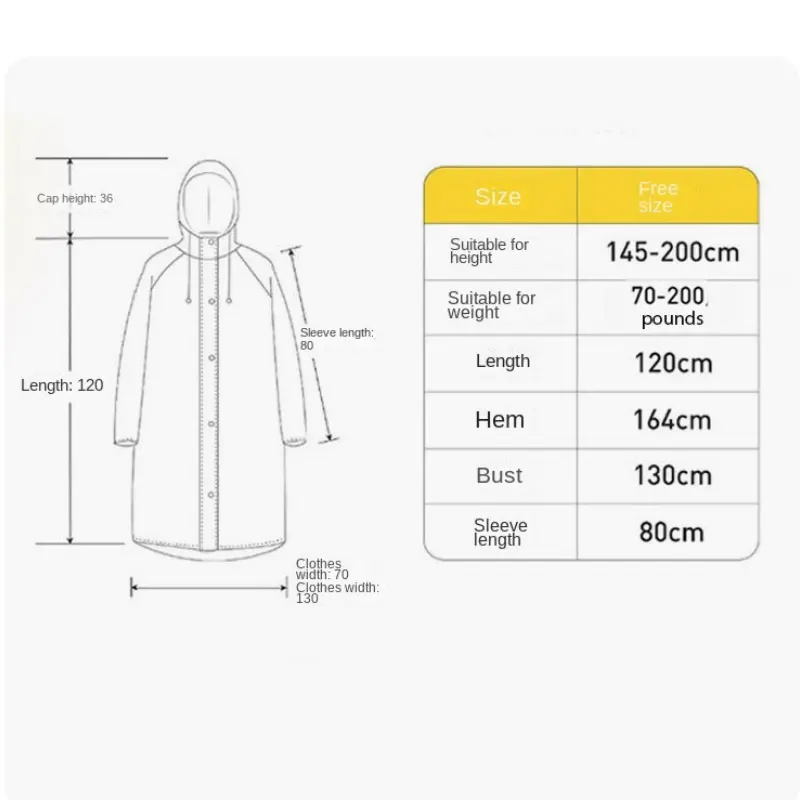 Raincoat Women Men Impermeable Thickened Waterproof EVA Raincoat Tourism Outdoor Hiking Rain Poncho Raincoat Hooded Rain Coat