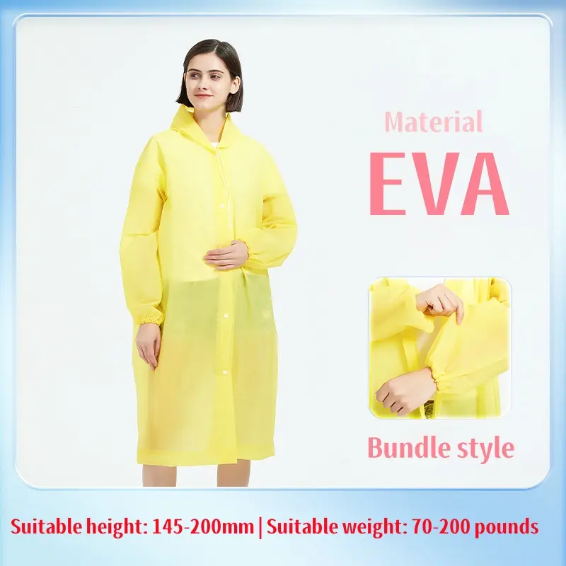 Raincoat Women Men Impermeable Thickened Waterproof EVA Raincoat Tourism Outdoor Hiking Rain Poncho Raincoat Hooded Rain Coat