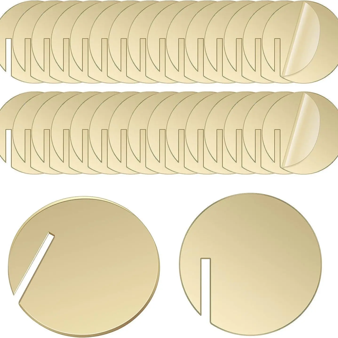30PCS Acrylic Round Cocktail Cup Charm Round Beverage Label Blank Label DIY Wedding Birthday Party Decoration