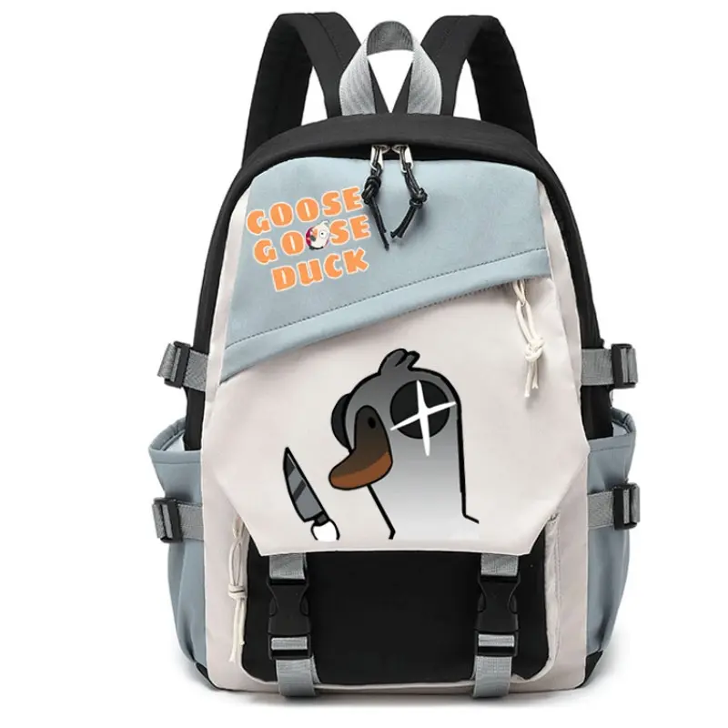 Goose Goose Duck Game Cosplay Backpack Students School Bag Cartoon Bookbag Laptop Travel Rucksack Outdoor Boy Girl Gifts