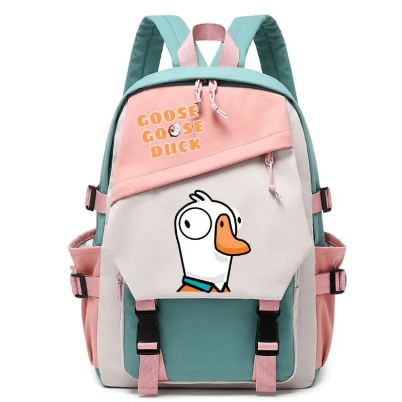 Goose Goose Duck Game Cosplay Backpack Students School Bag Cartoon Bookbag Laptop Travel Rucksack Outdoor Boy Girl Gifts