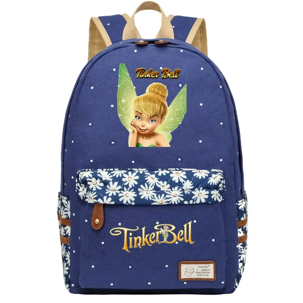 New Tinker Bell  Girl Kids Back To School Book Bags Teenagers Schoolbags Women Bagpack Canvas Travel Laptop Student Backpack