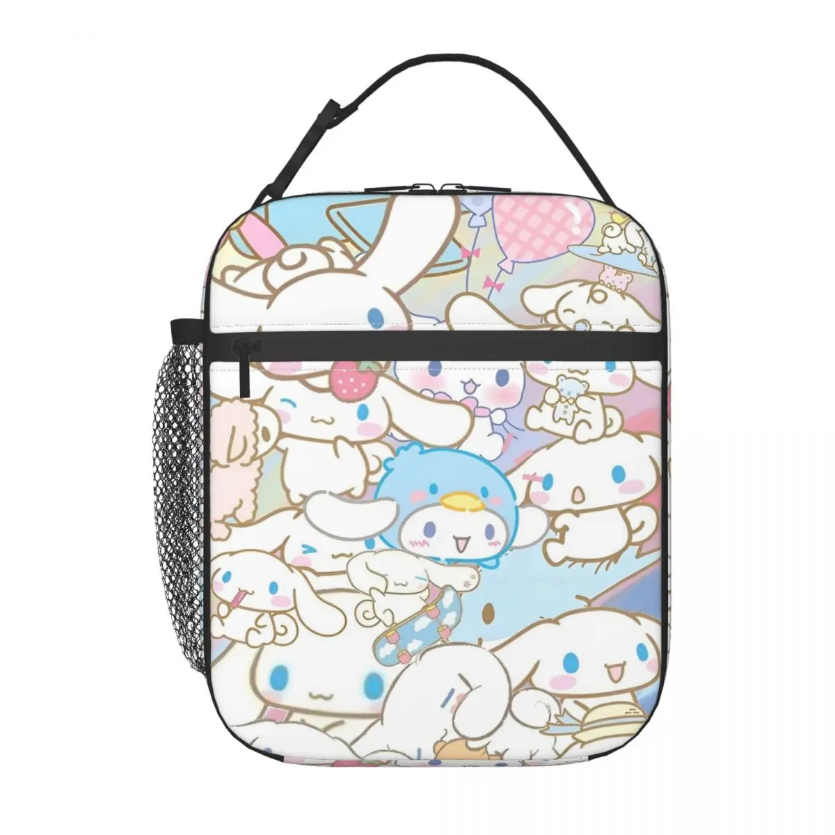 Cartoon Cinnamoroll Kawaii Insulated Lunch Bag Food Bag Portable Thermal Cooler Lunch Boxes For School Office