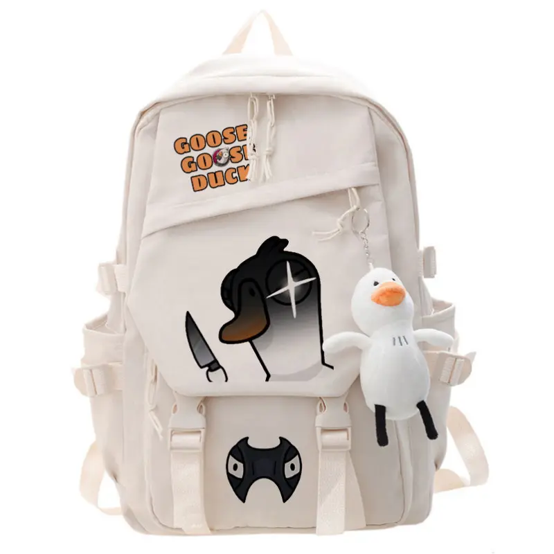 Goose Goose Duck Game Cosplay Backpack Students School Bag Cartoon Bookbag Laptop Travel Rucksack Outdoor Boy Girl Gifts