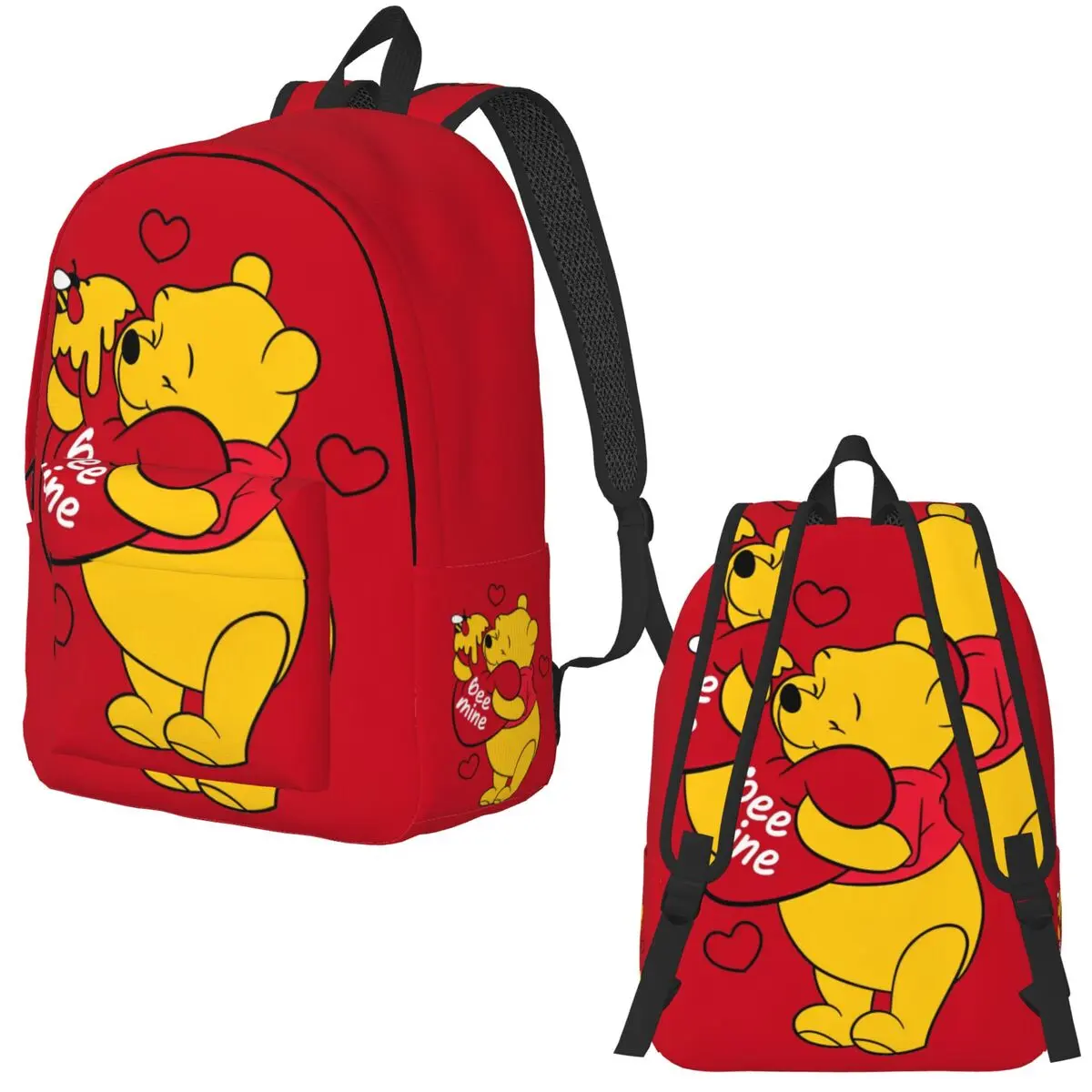 Winnie The Pooh Merch Backpack for Preschool Primary School Student Book Bags Boy Girl Kids Daypack for Outdoor