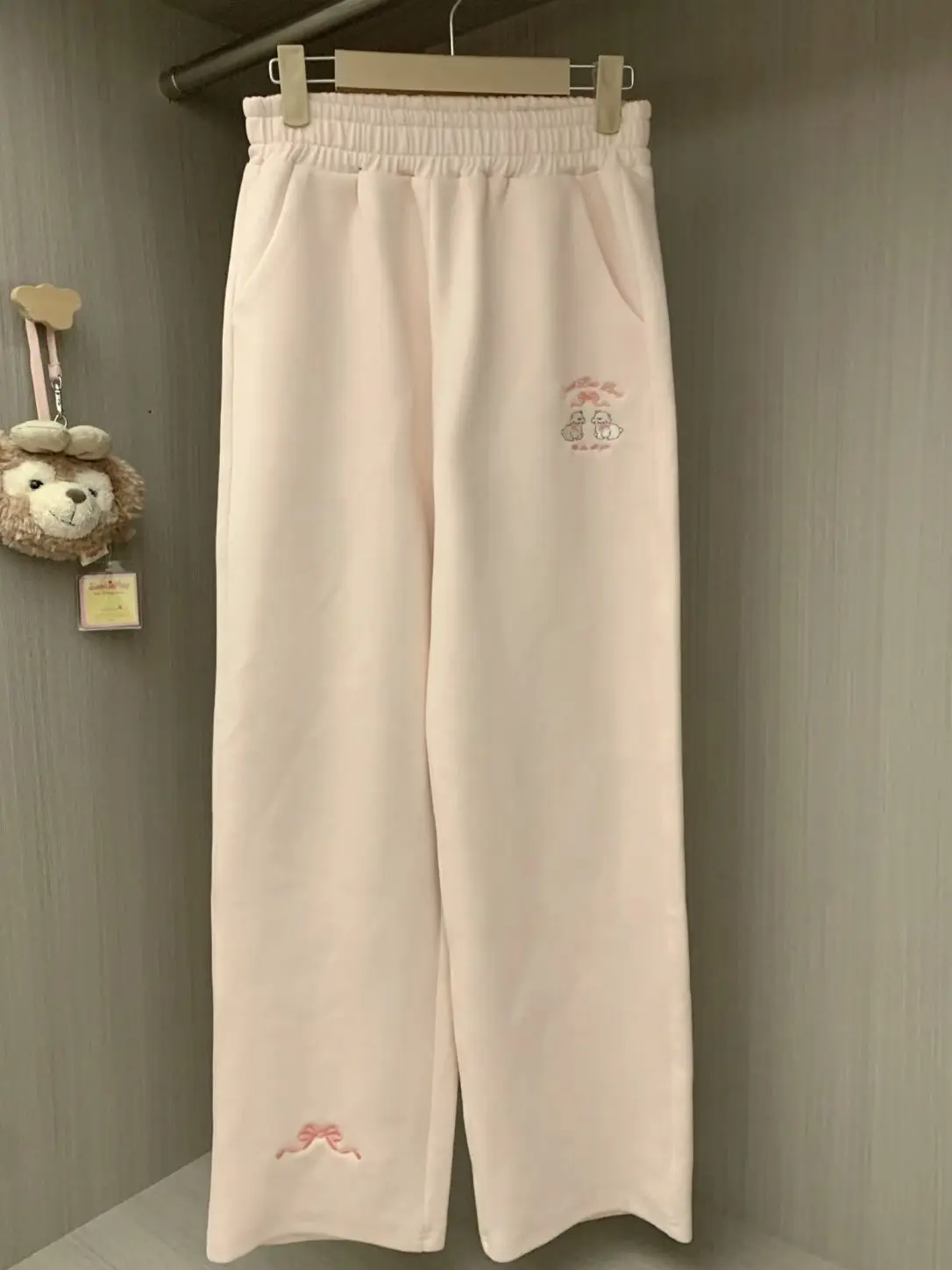 Sweet Girl Straight Pants Spring Summer New Casual All Match Soft Girl Sports Sweatpants Japanese Cute Core Y2k Pants Women