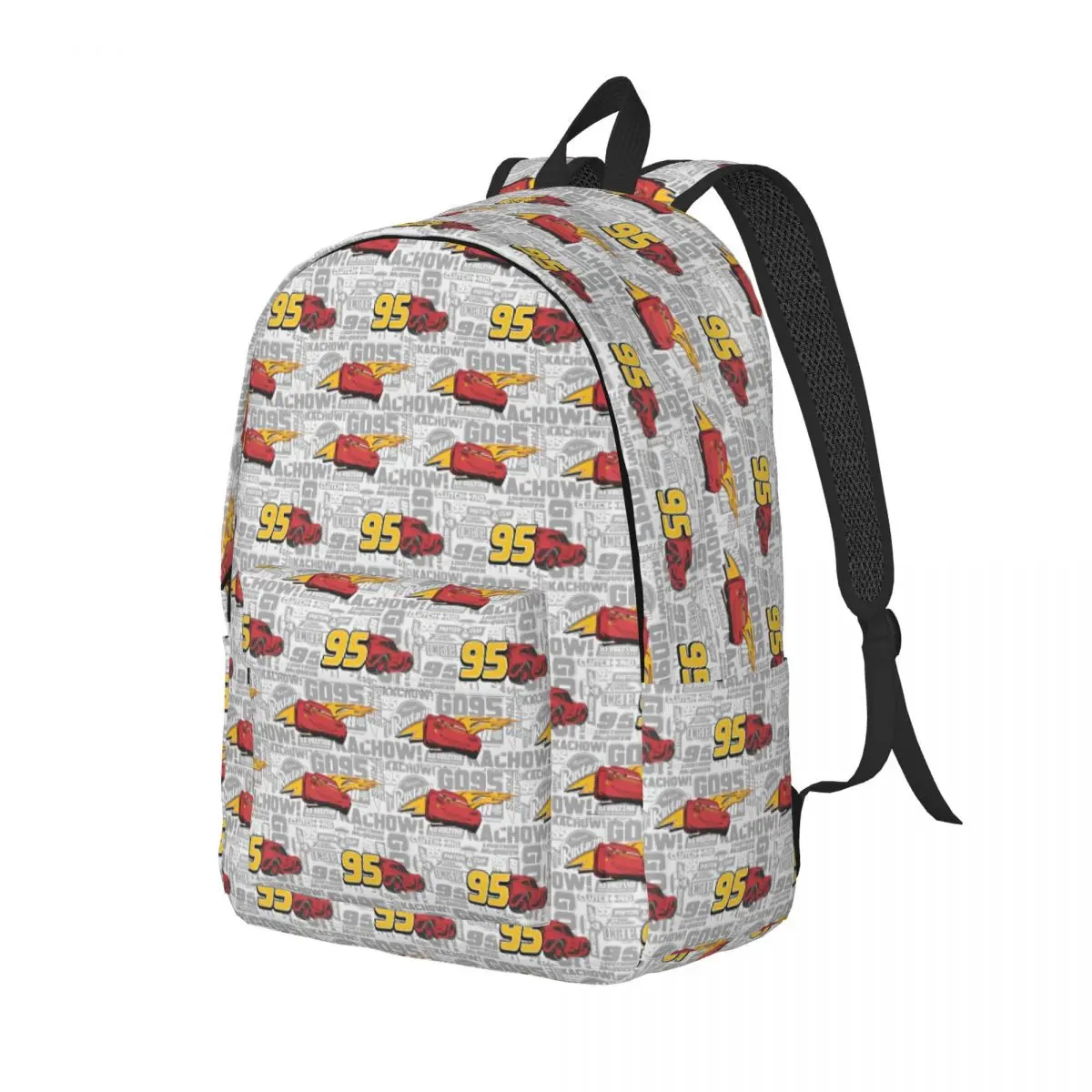 Cartoon Pixar Cars Lightning McQueen Backpack Boy Girl Lightweight Backpacks Polyester Streetwear School Bags Workout Rucksack