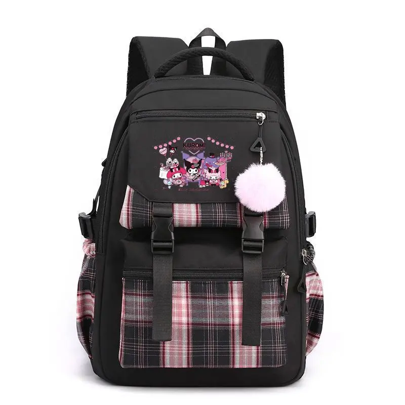 MINISO Kulomi Backpack Anime Students School Bag Cartoon Bookbag Travel Rucksack Outdoor Bag Kid Gift