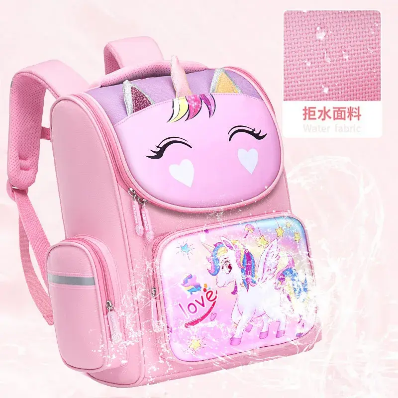 Children Waterproof Schoolbag, Kids Back To School Book Pen Bags,Cute Mermaid Horse Student Backpack, Girls Grades 1-6 Space Bag