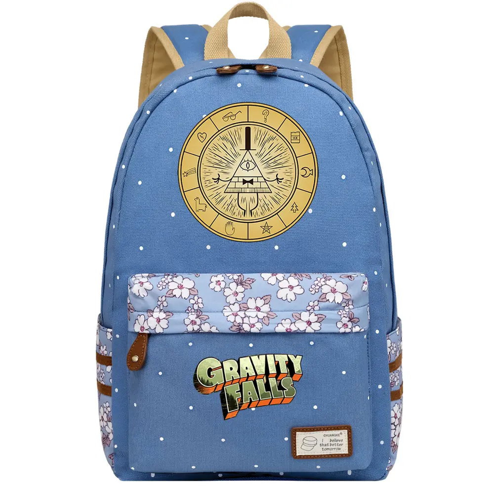 Gravity Falls Girl Kids Back To School Book Bags Teenagers Schoolbags Women Bagpack Canvas Travel Laptop Student Backpack