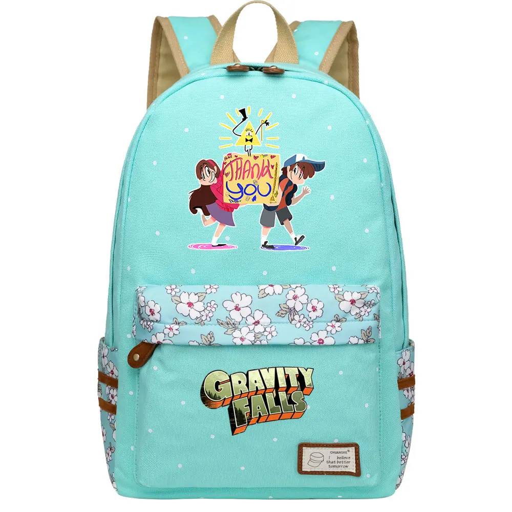 Gravity Falls Girl Kids Back To School Book Bags Teenagers Schoolbags Women Bagpack Canvas Travel Laptop Student Backpack