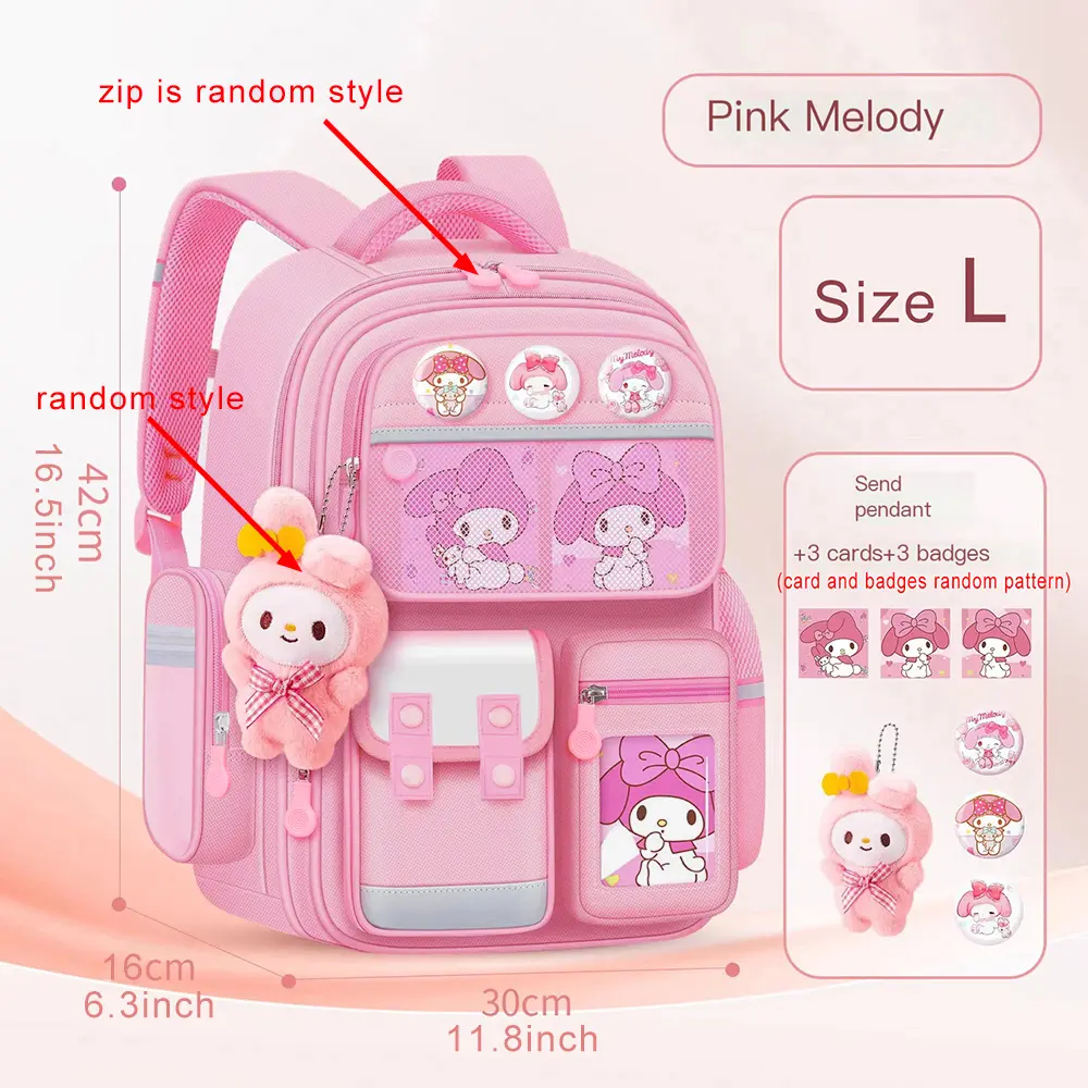 Kuromi Cinnamoroll Capybara My Melody Boy Girls Kids Student Back To School Book Bags, Teenagers Mochila, Laptop Travel Backpack