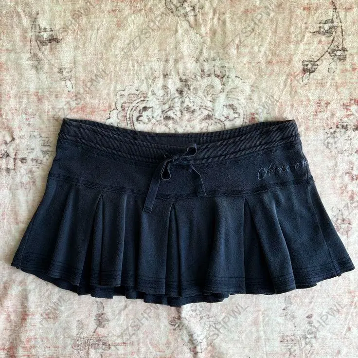 Y2K vintage Sexy Camo Girls Elastic Waist Mini Straight barrel Skirt Women Autumn-Winter vintage low waist Skirt Hot Girl Skirt