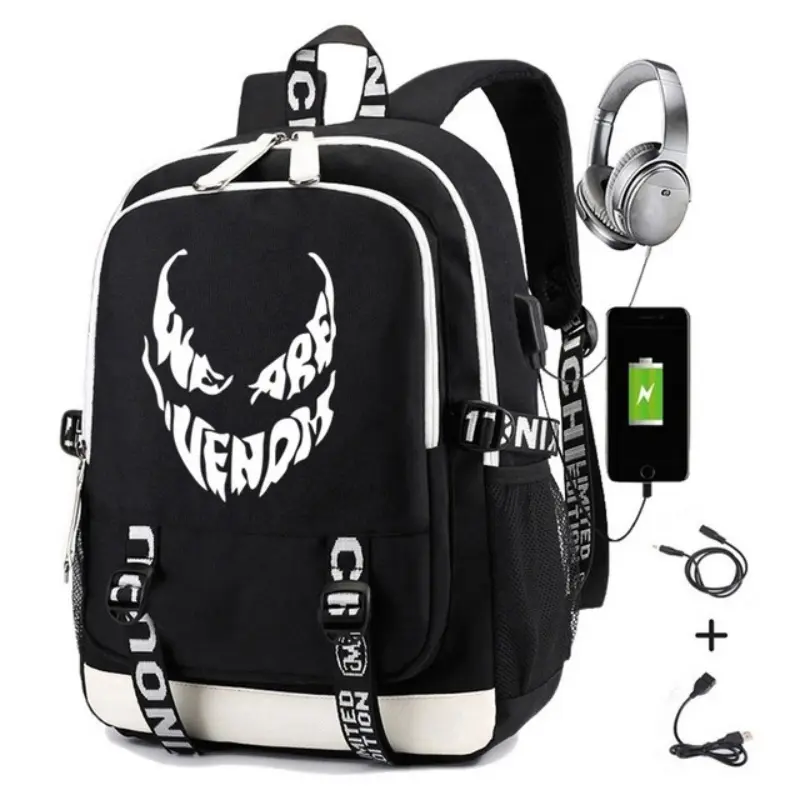 Spider Printingh Cosplay Backpack Students School Bag Cartoon Bookbag Laptop Travel Rucksack Outdoor Boy Girl Gifts