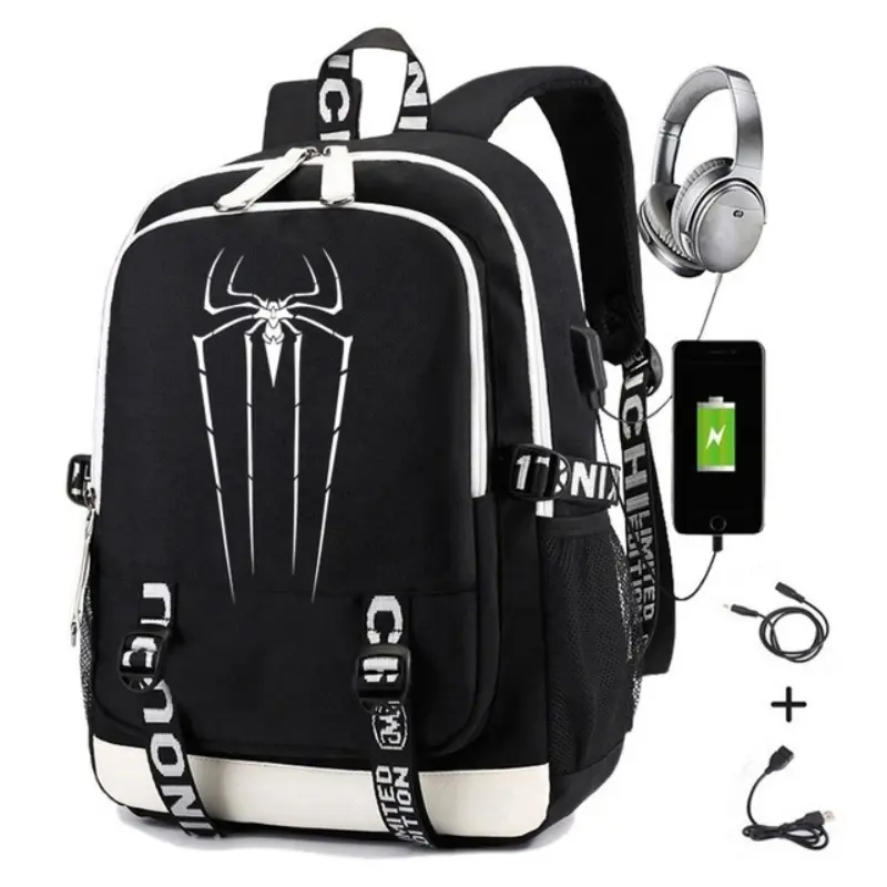 Spider Printingh Cosplay Backpack Students School Bag Cartoon Bookbag Laptop Travel Rucksack Outdoor Boy Girl Gifts