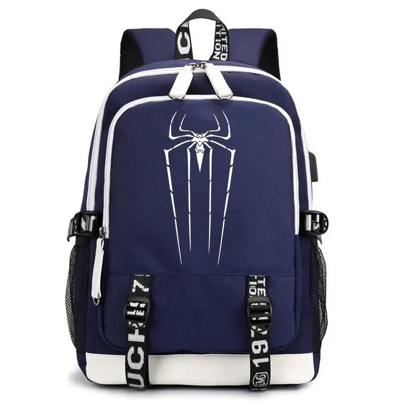 Spider Printingh Cosplay Backpack Students School Bag Cartoon Bookbag Laptop Travel Rucksack Outdoor Boy Girl Gifts