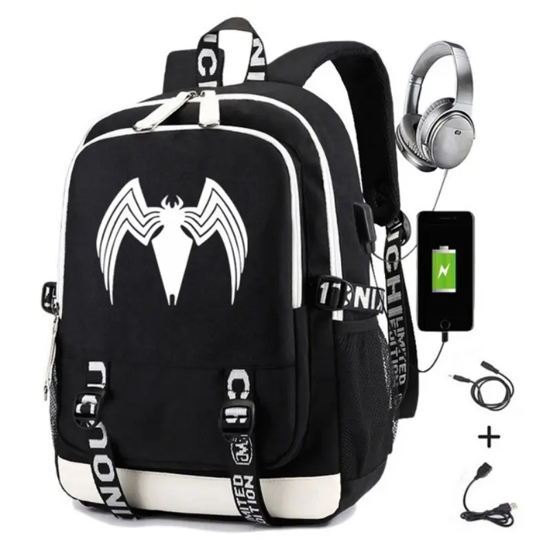 Spider Printingh Cosplay Backpack Students School Bag Cartoon Bookbag Laptop Travel Rucksack Outdoor Boy Girl Gifts