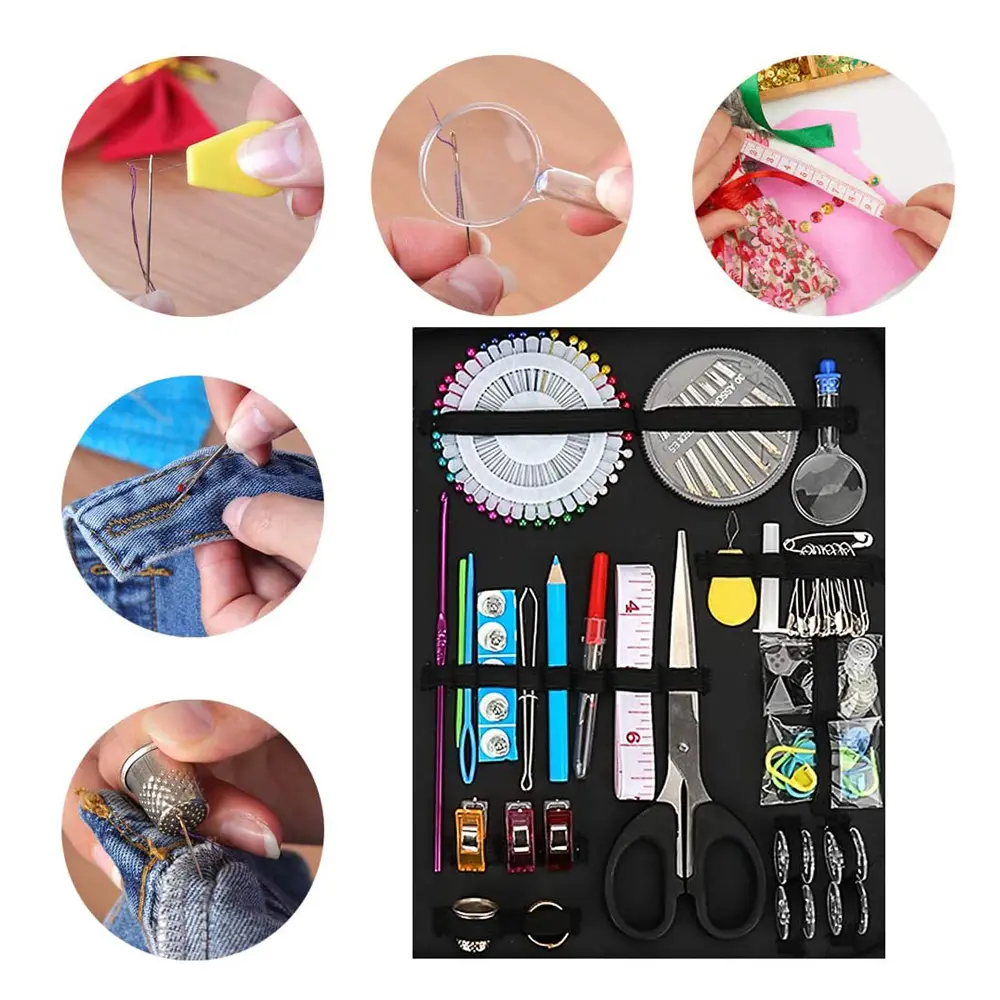 183pcs Multi Function Sewing Kits Colour Sewing Thread Storage Bag Box Embroidery Craft DIY Sewing Tool Sets For Beginners