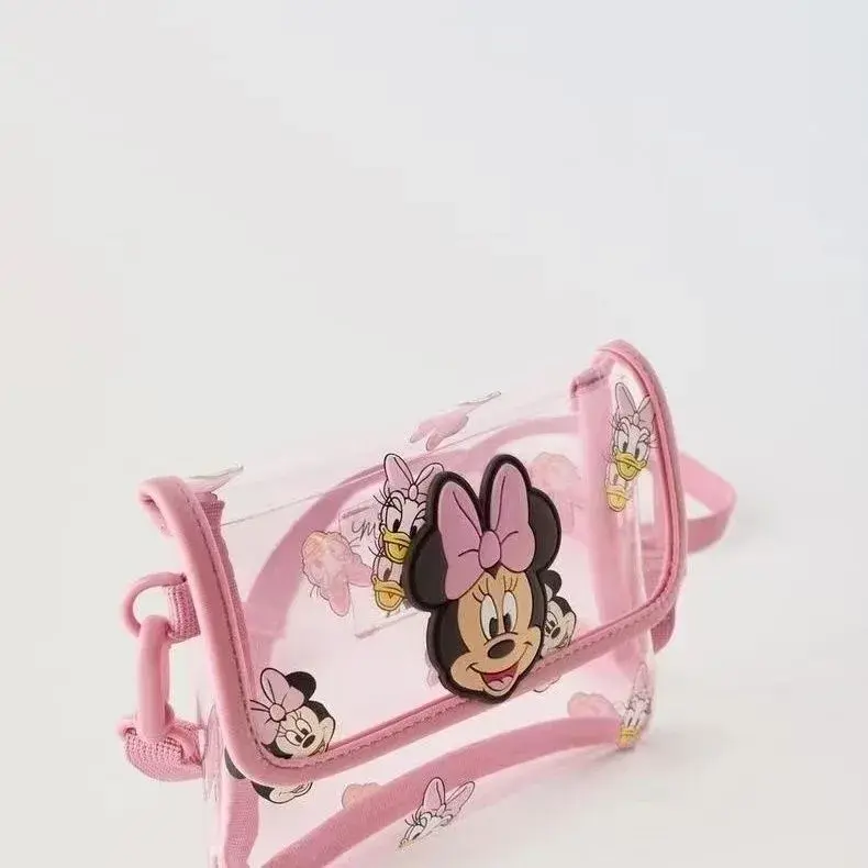 Spring New Brand Bags Toddler Fashion Versatile Minnie Print Cute Mini Crossbody Bags Inclined Shoulder Bag For Girls Child