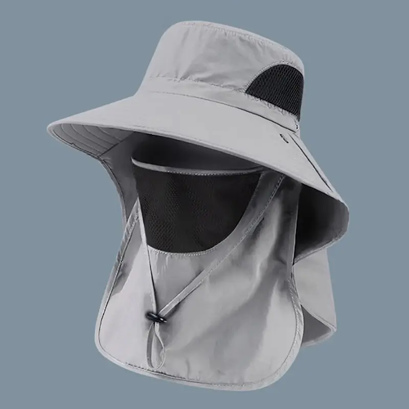 Summer Sun Hats UV Outdoor Fishing Cap Hiking Camping Visor Bucket Hat Fisherman Hat Protection Neck For Women Men