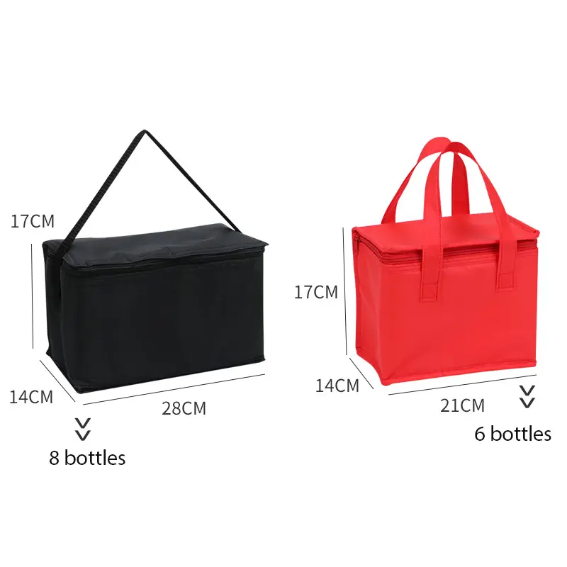 1Pc Portable Picnic Bag Thermal Lunch Bag Folding Thermal Bag Camping Beach Outdoor Tableware Cooler Handbag
