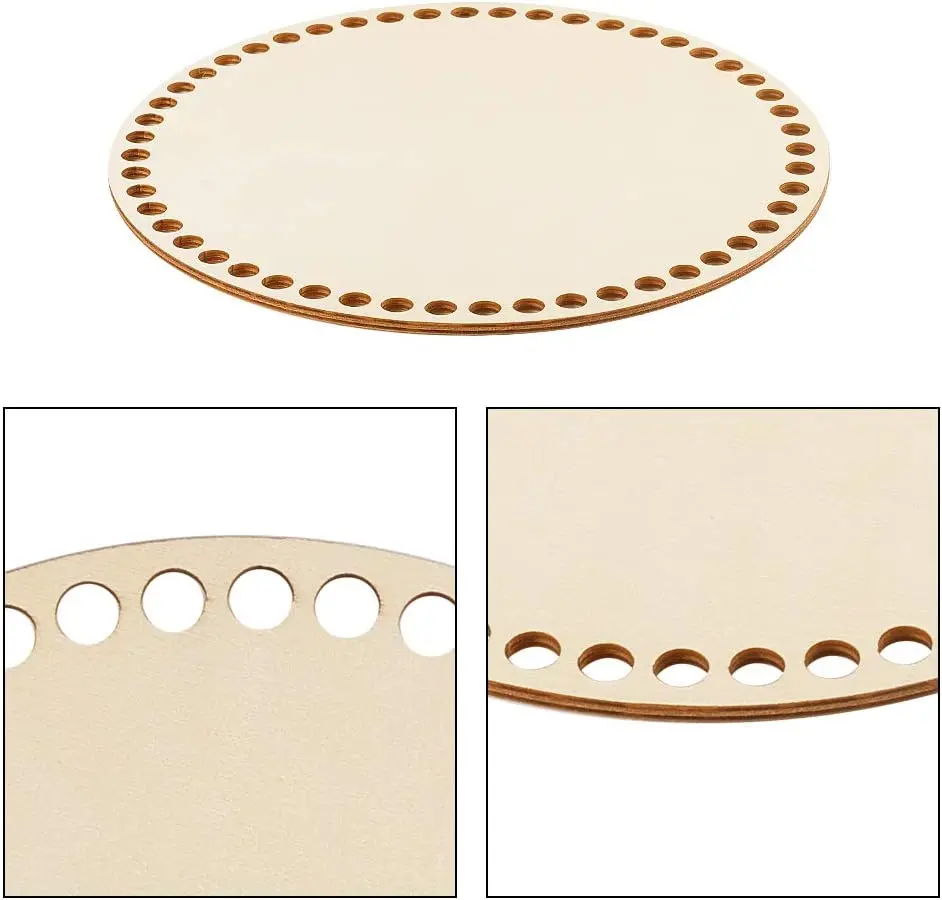2pcs Round Wooden Base Natural Log Basket Bottom Creative Crafts Used For Weaving Baskets Home Accessories DIY Weaving Tools