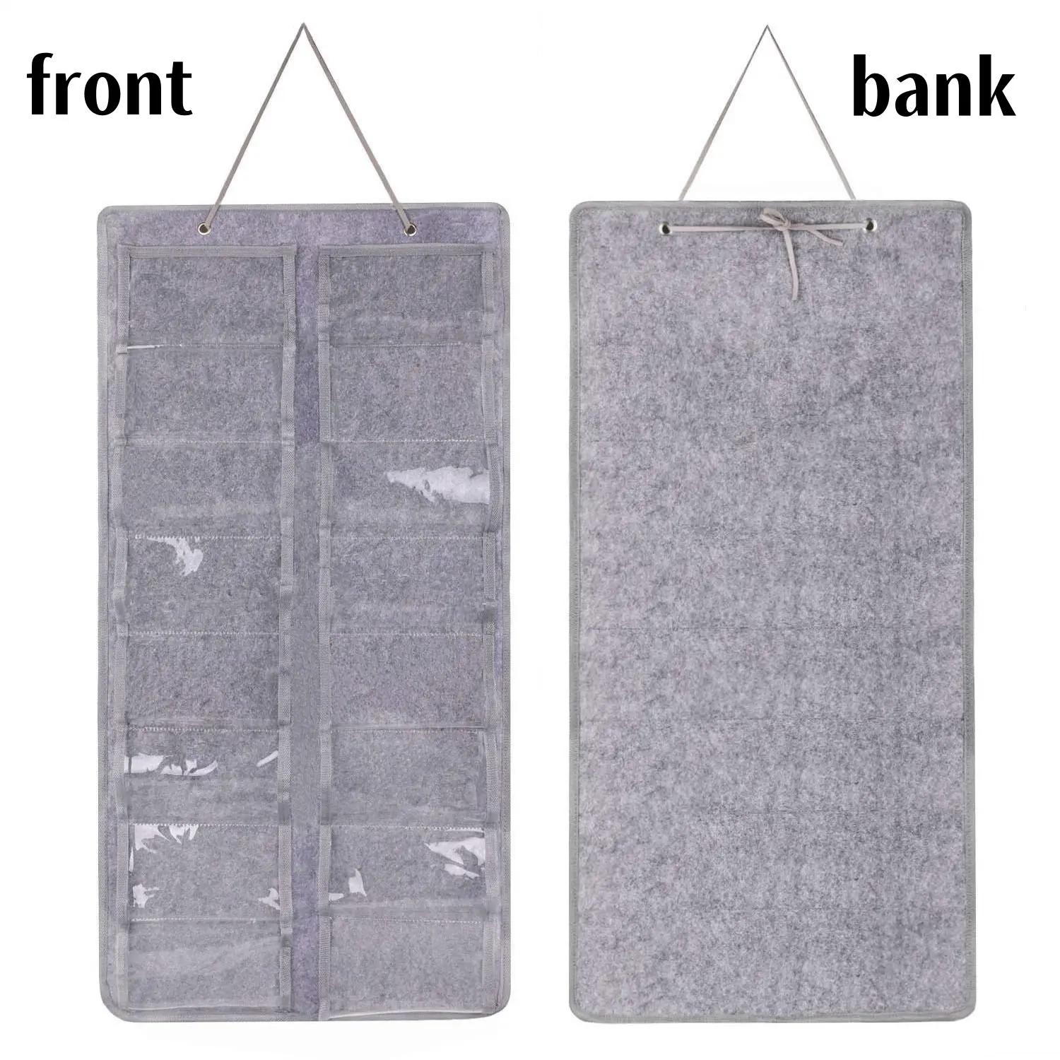 16Slots Felt Eyeglasses Stand Holder Dust Proof Wall-Mounted Pocket Storage for Sunglasses Glasses Display Hanging Bag Organizer