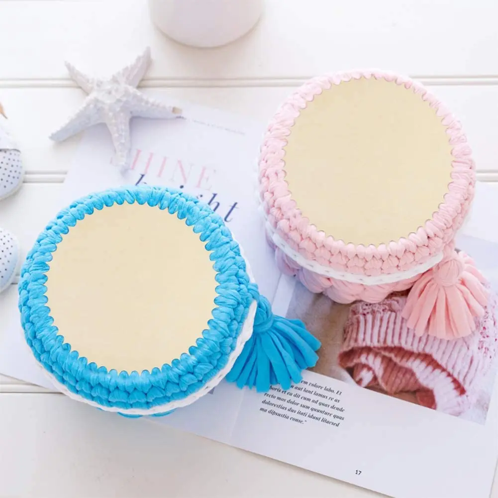 2pcs Round Wooden Base Natural Log Basket Bottom Creative Crafts Used For Weaving Baskets Home Accessories DIY Weaving Tools