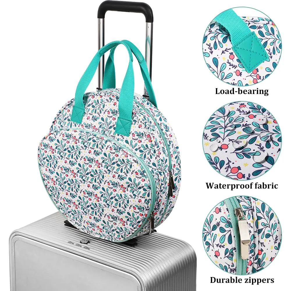 Embroidery Kit Organizer Bag Multi-Layer Oxford Storage Bag with Zipper Pockets for Cross Stitch Threads & Craft Supplies