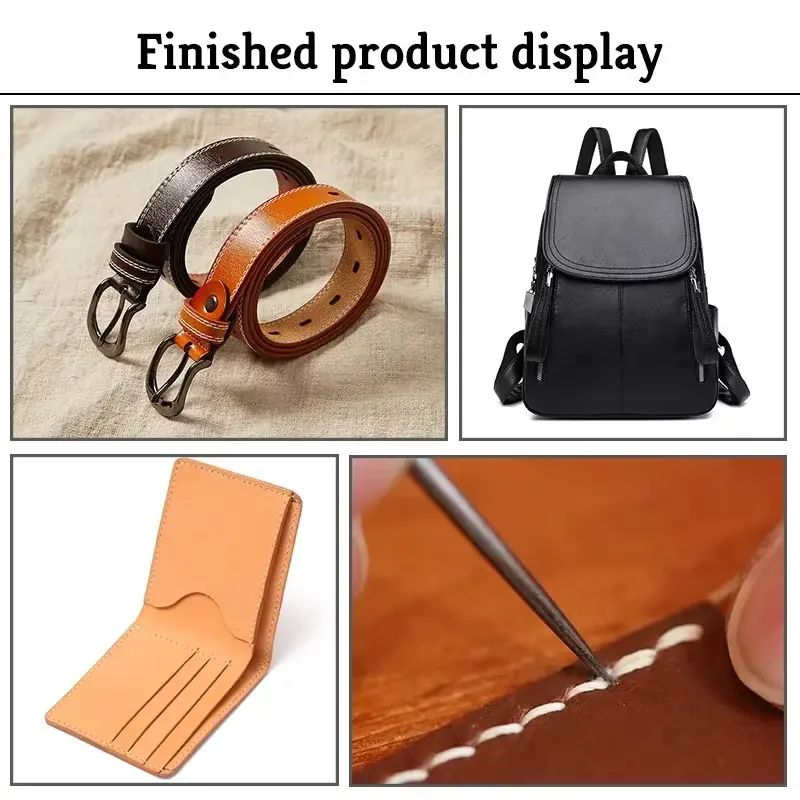 1pcs Leather Hand Stitching Awl Tool Leather Craft Hole Punch Tool Wood Handle Steel awl Craft Stitching Leather Tools