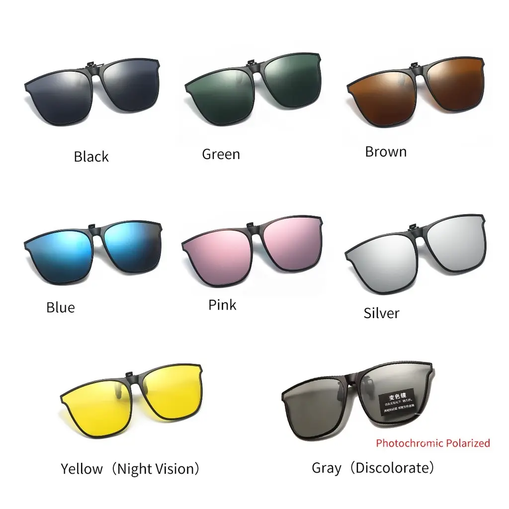 Fashionable Polarized Myopia Glasses Clip Driver's Goggles Night Vision Glasses Outdoor Sunshade And UV Resistant Sunglasses