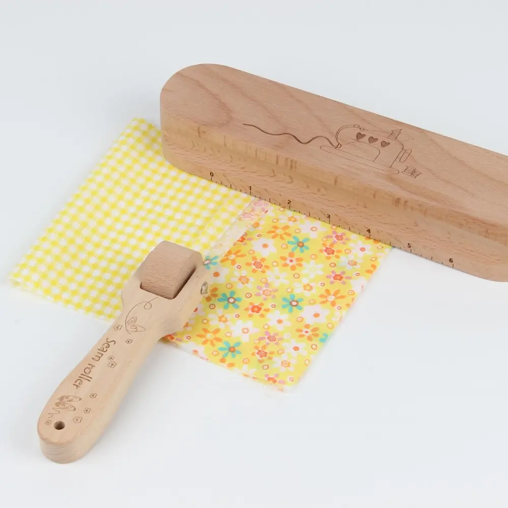 4pcs Wooden Seam Roller Press Quilting Tool Tailors Clapper Seam Flattening Tools Sewing Tailoring Ironing Patchwork Quilting