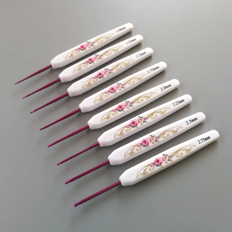 16Pcs Aluminum Crochet Hook Kit Printing Storage Bag Weaving Knitting Needles Set DIY Arts Craft Sewing Tools Crochet Supplies