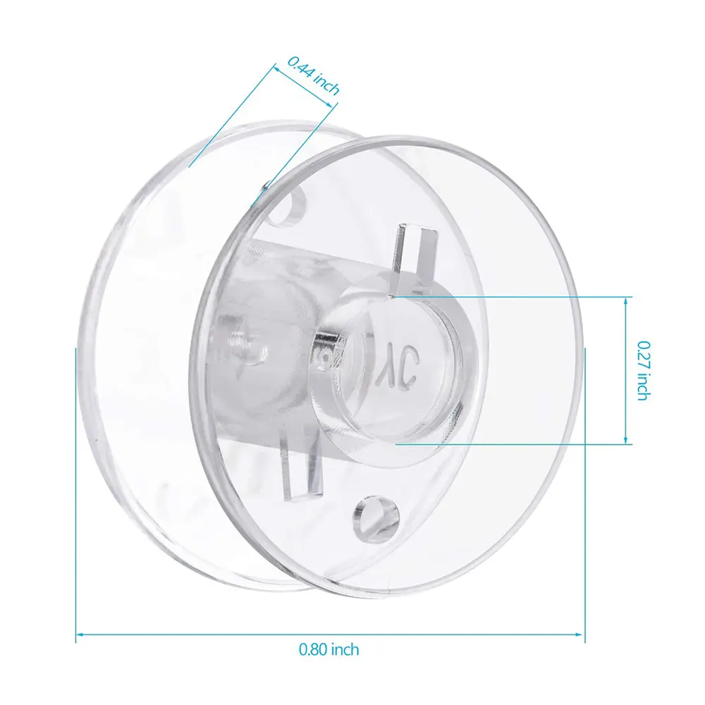 50Pcs Sewing Machine Empty Bobbins Plastic Box Sewing Thread Machine Bobbins Colorful Transparent Bobbin Craft DIY Sewing Tool