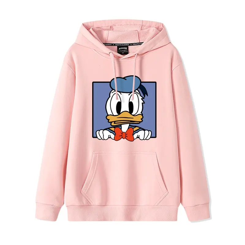 Lovers Disney Donald Duck Daisy Duck Hooded hoodie Women Sweater Loose Cartoon Couple Hooded Coat anime hoodie oversized hoodie