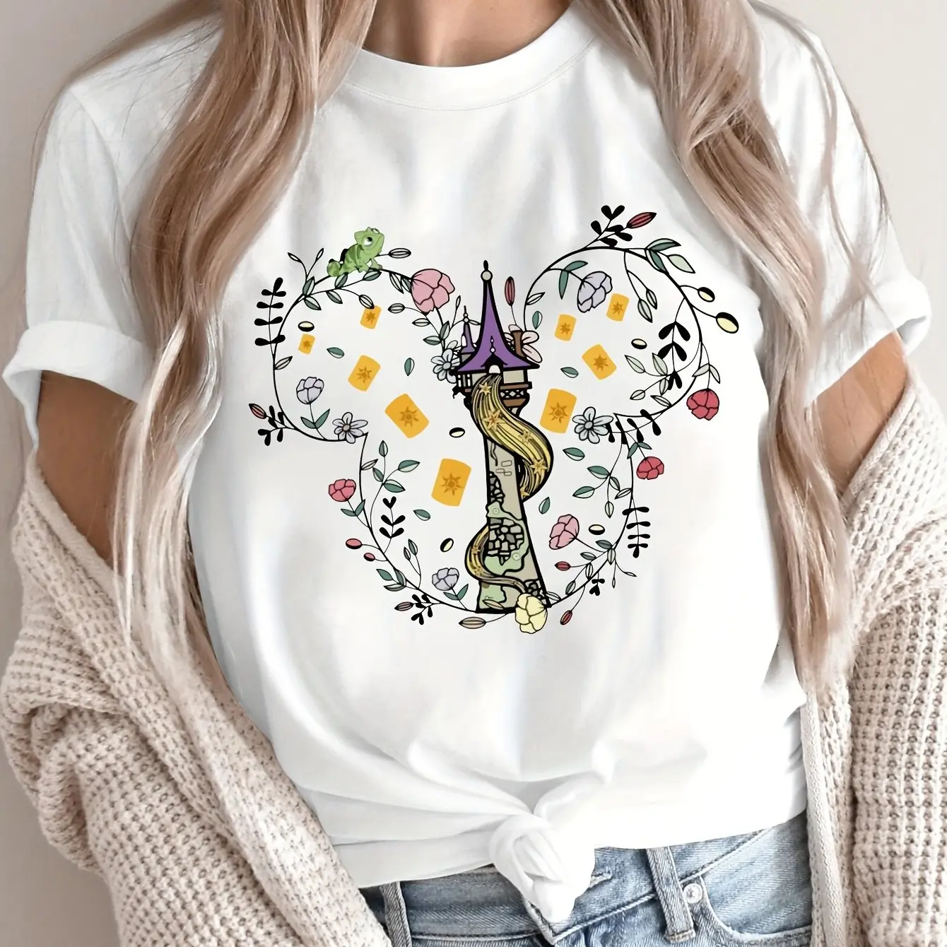 Mickey Mouse Boy Girl Summer T-Shirt Cartoon Family Parent-Child Clothing Casual Comfortable Oversized Short Sleeve Men Women