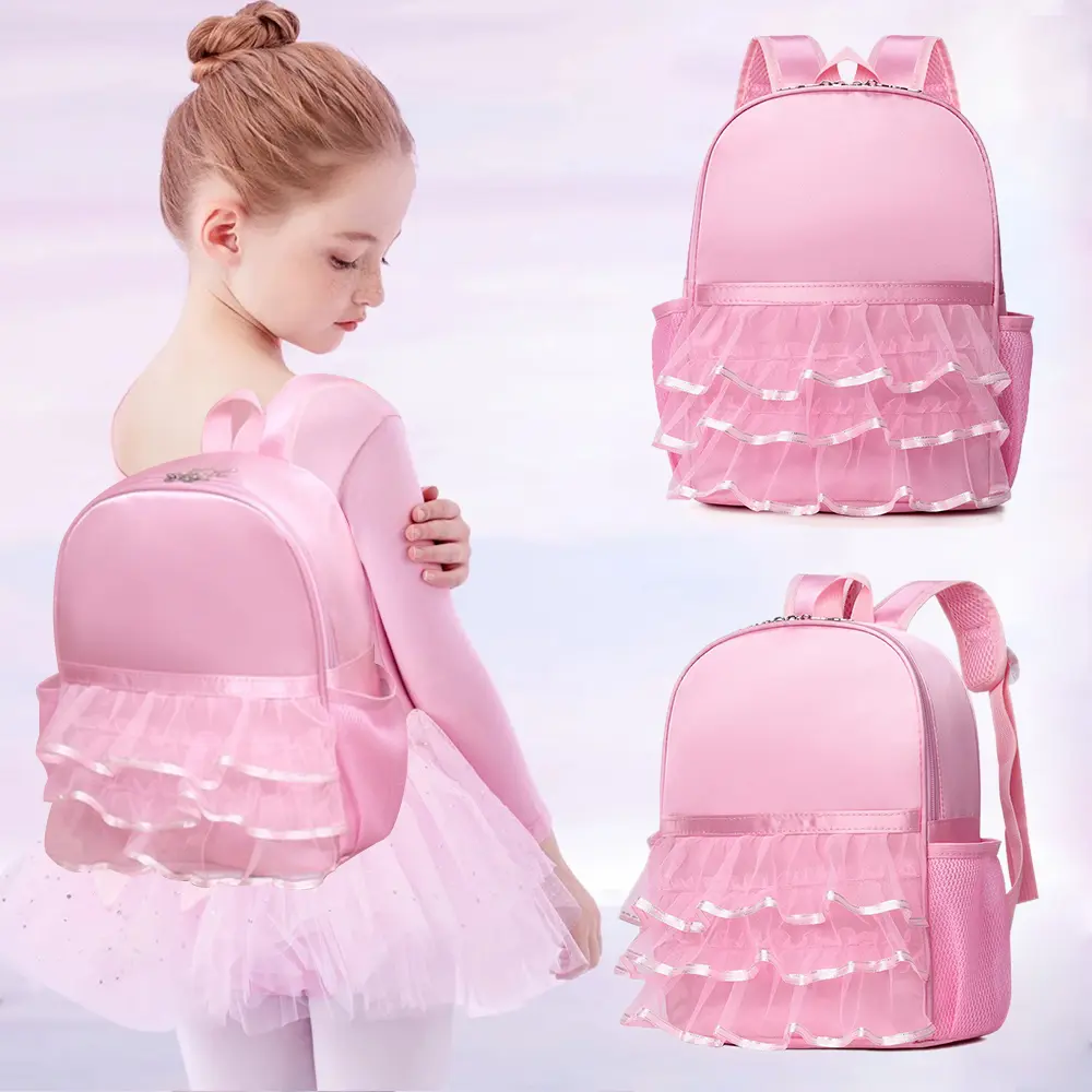 Minnie Mouse Children Kawaii Bag for Girl Dance Bag Kid Letter Pink Dancing Backpacks Girl Ballet Dance Bag Baby School Backpack
