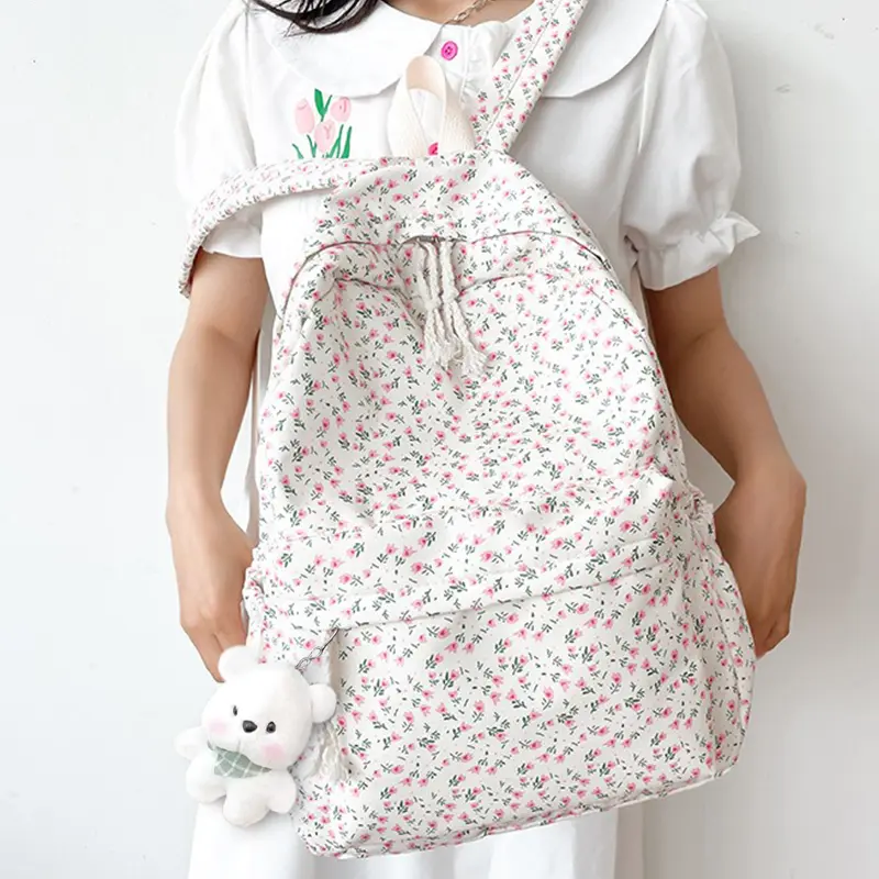 Tinker Bell Children Girl Backpack School Bag Student Korean Version Floral Cute Bags for Teenage Book Bag Backpack Travel Bag