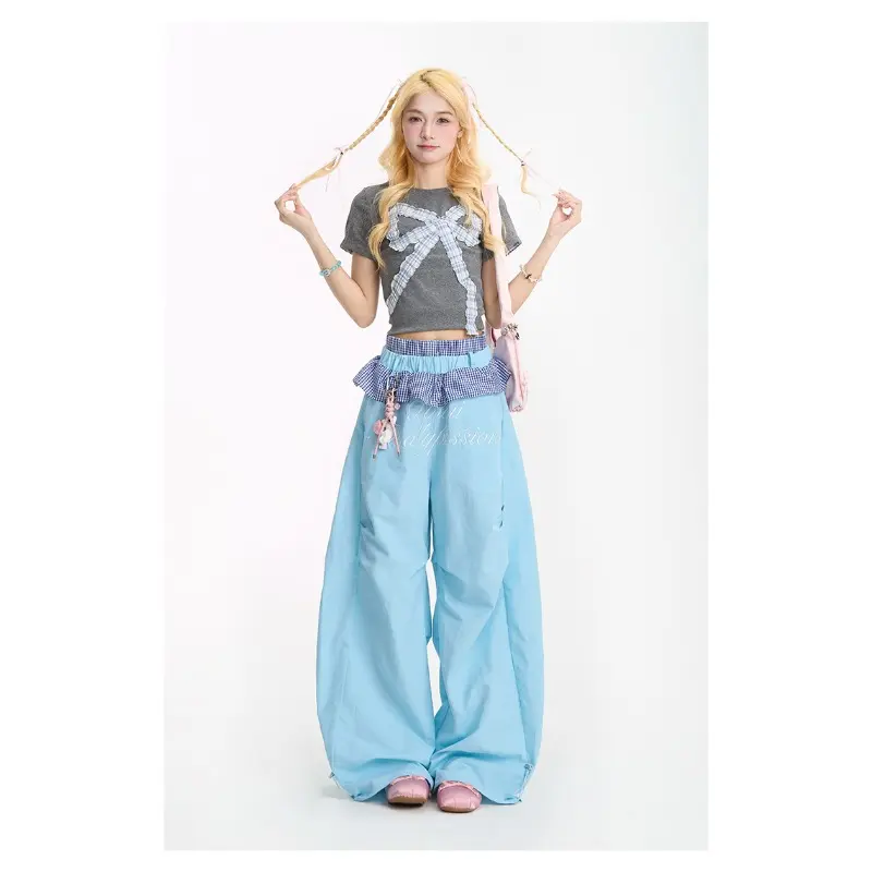 American Retro Hot Girl Work Pants Loose Street Dance Hip-hop Trend Woman Clothing Traf Korean Popular Clothes Women's