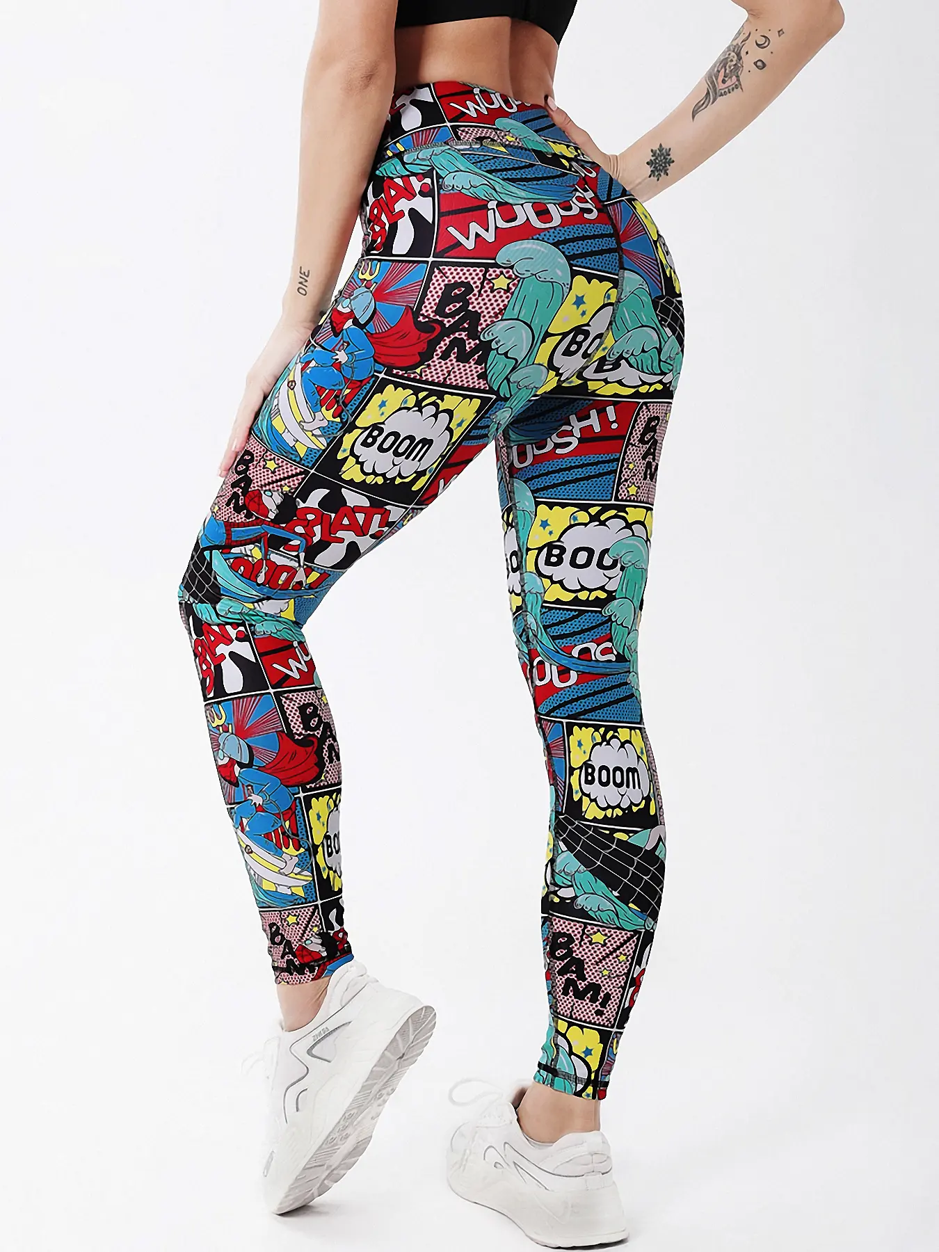 High Waist Leggings Push Up Game BOOM Cartoon Print Leggins Sport Women Running Gym Pants Energy Leggings Girl Leggins