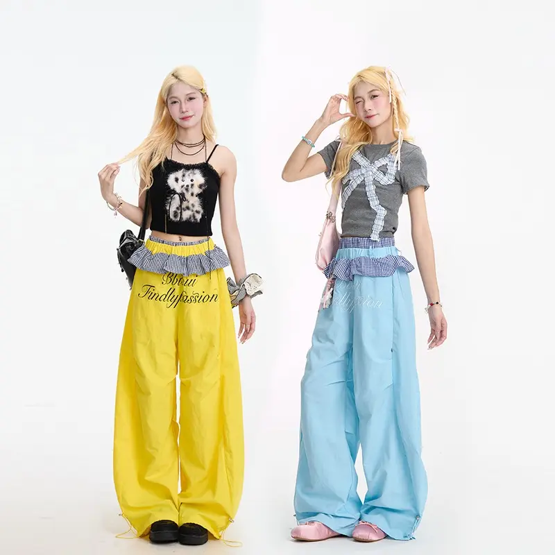 American Retro Hot Girl Work Pants Loose Street Dance Hip-hop Trend Woman Clothing Traf Korean Popular Clothes Women's
