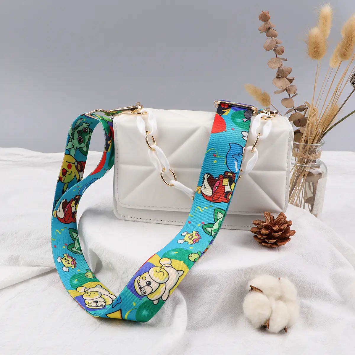 Classic Anime Game Monster Bag Strap Woman Colored Strap for Crossbody Messenger Shoulder Bag Accessories Adjustable Belt Straps