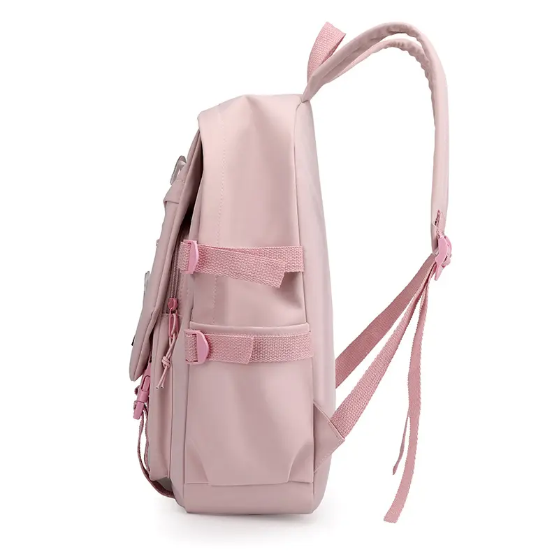 MINISO Large Capacity Hello Kitty Backpack Fashion Kawaii School Bag Waterproof Nylon Fabric for Girl Student